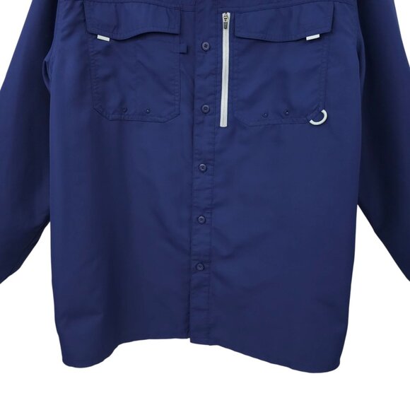 Realtree Fishing Shirt Men L Performance Vented Back Flap Pockets Long Sleeve - Picture 12 of 16